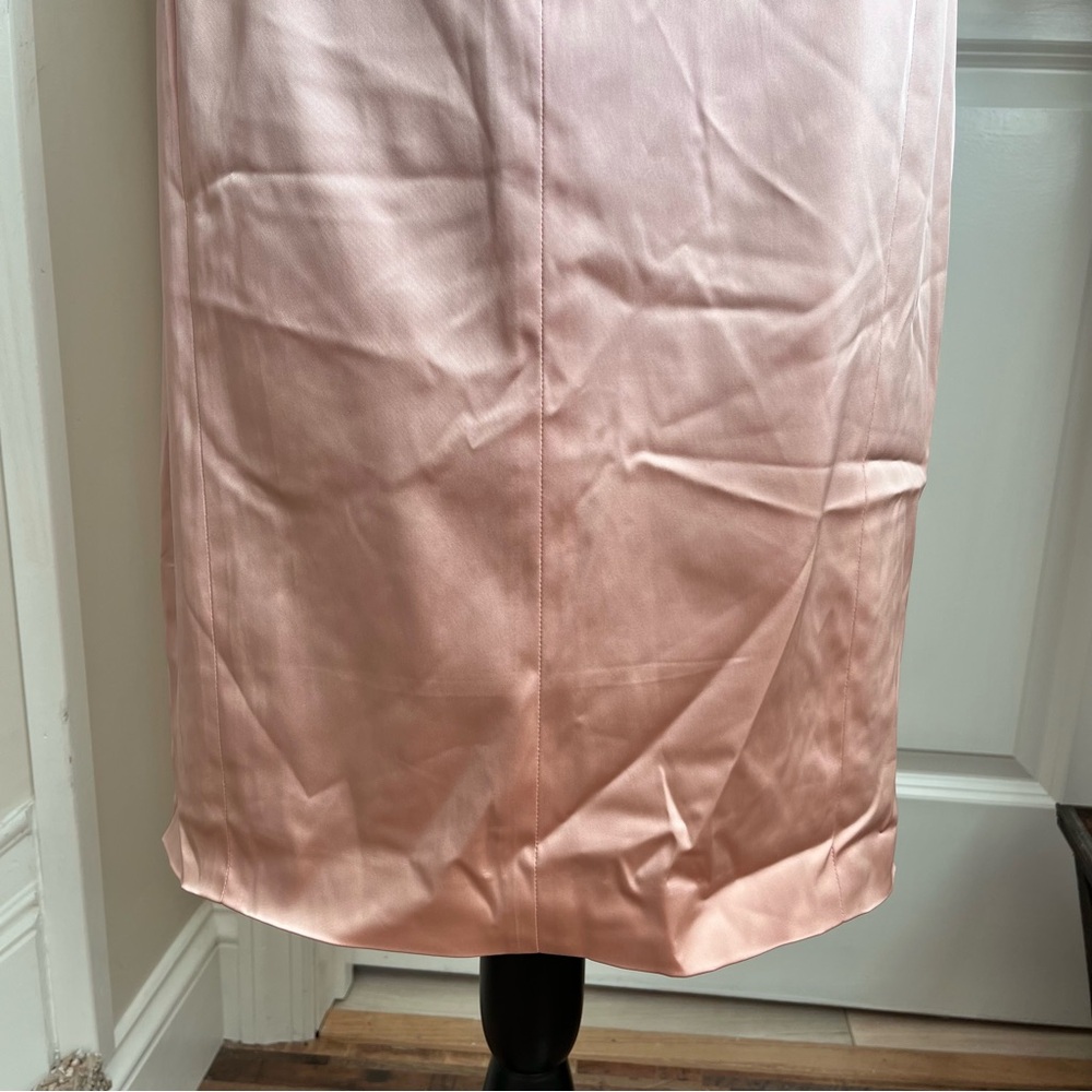 Lauren Ralph Lauren Evening Satin Cap Sleeve Sheath Dress Pink Sz 4 - Picture 14 of 16